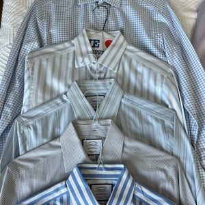 LOT OF 12 CHARLES TYWHITT DRESS SHIRTS 15.5 neck, 35 inch sleeve, extra slim